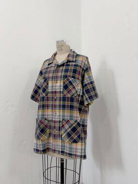 Engineered Garments Plaid 4 pockets shirt : XL